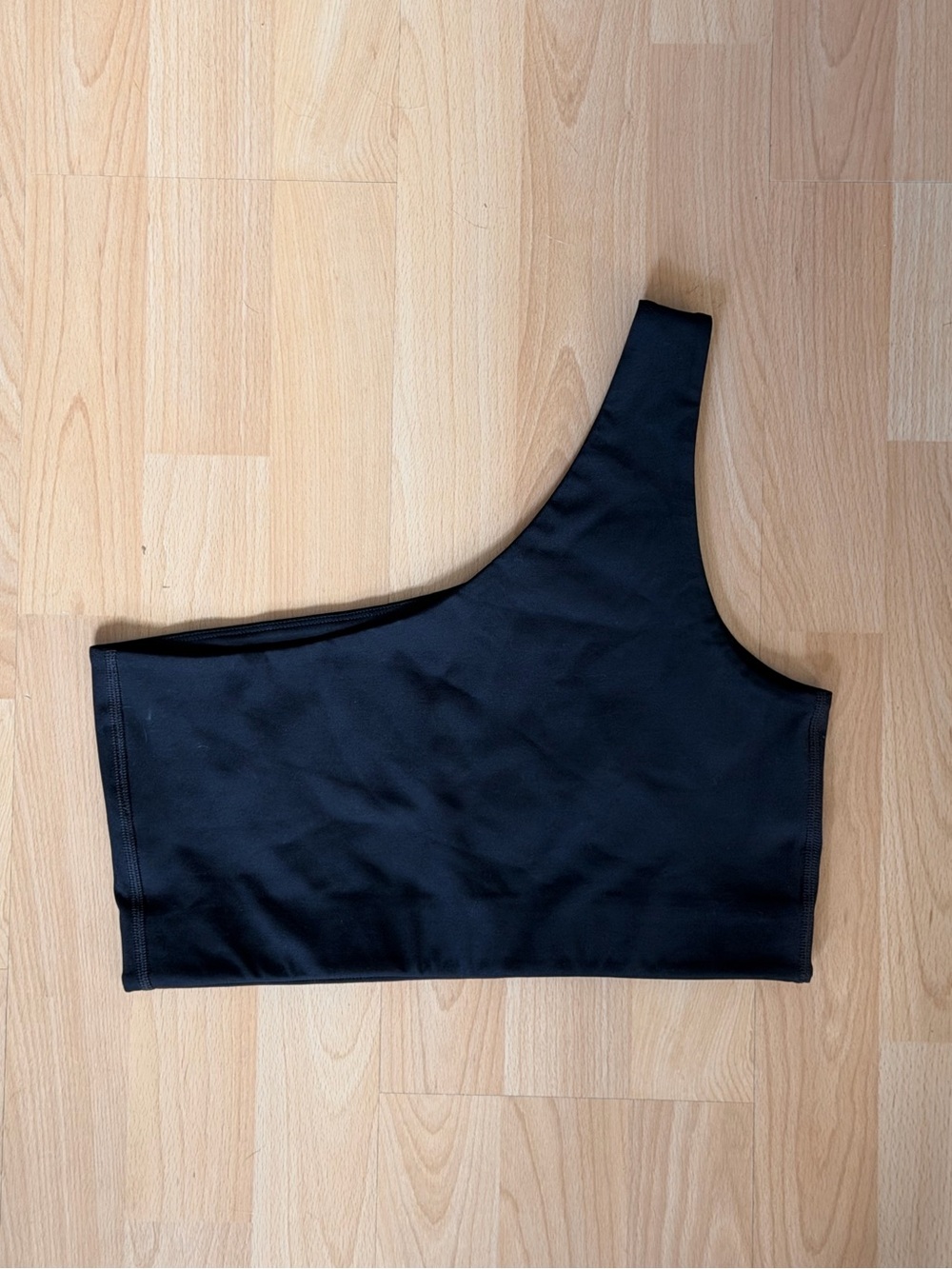 Girlfriend Collective Black Bianca One Shoulder Bra